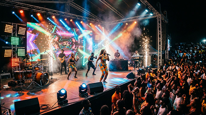 Afrobeats concert crowd
